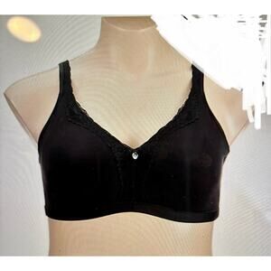 Curvy CoutureCotton Luxe Wire Free Bralette Black 42 G